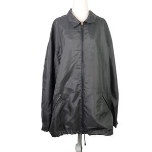 Levi's black nylon windbreaker zip front jacket Mens Large